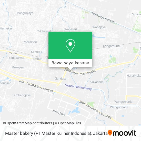 Peta Master bakery (PT.Master Kuliner Indonesia)