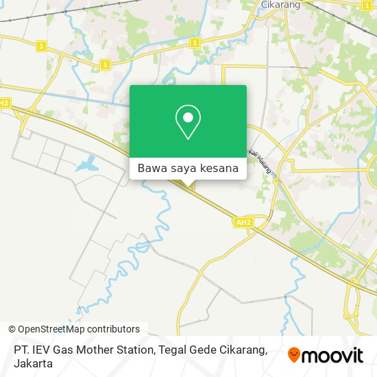 Peta PT. IEV Gas Mother Station, Tegal Gede Cikarang