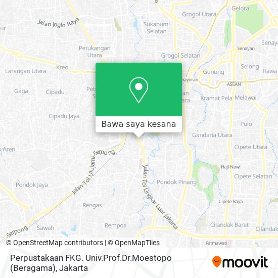 Peta Perpustakaan FKG. Univ.Prof.Dr.Moestopo (Beragama)