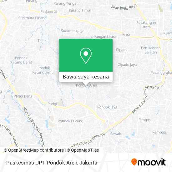 Peta Puskesmas UPT Pondok Aren