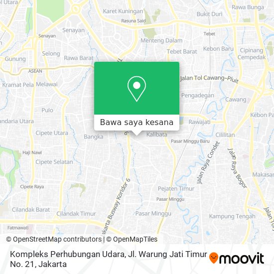 Peta Kompleks Perhubungan Udara, Jl. Warung Jati Timur No. 21