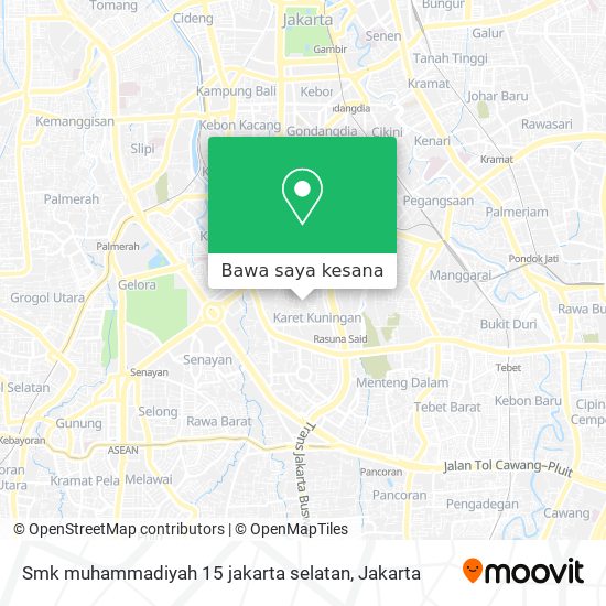 Peta Smk muhammadiyah 15 jakarta selatan