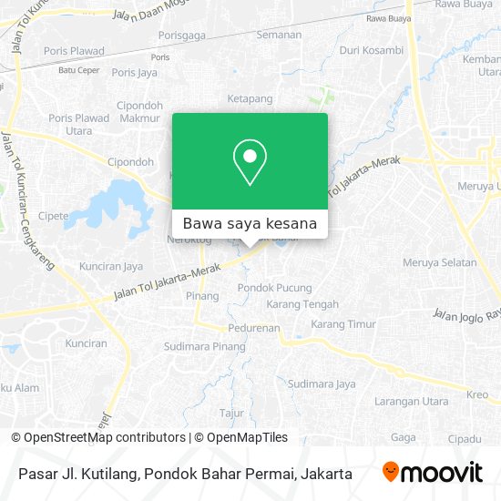 Peta Pasar Jl. Kutilang, Pondok Bahar Permai