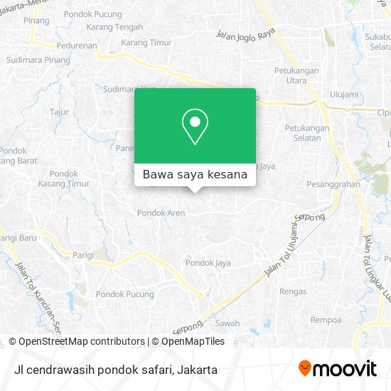 Peta Jl cendrawasih pondok safari