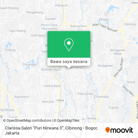 Peta Clarissa Salon “Puri Nirwana 3”, Cibinong - Bogor