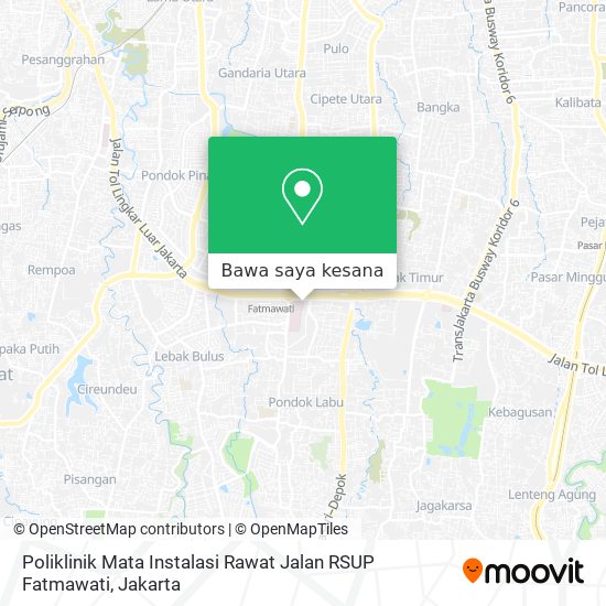 Peta Poliklinik Mata Instalasi Rawat Jalan RSUP Fatmawati