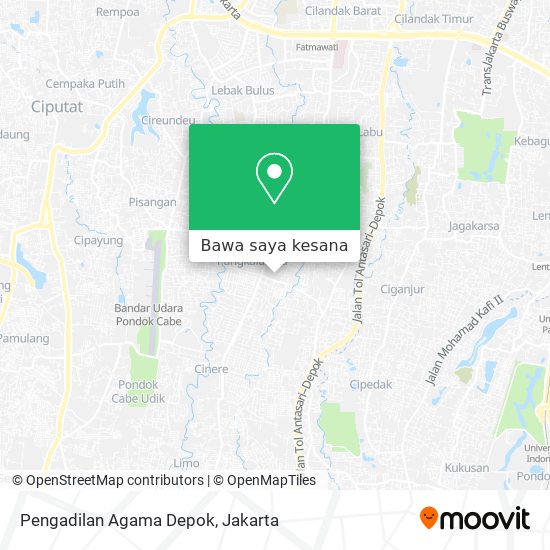 Peta Pengadilan Agama Depok