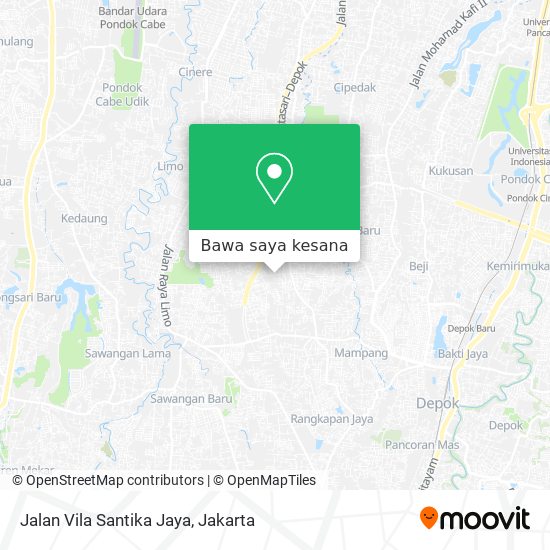 Peta Jalan Vila Santika Jaya