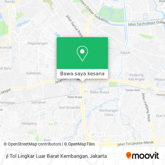 Peta jl Tol Lingkar Luar Barat Kembangan