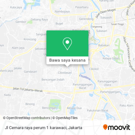 Peta Jl Cemara raya perum 1 karawaci