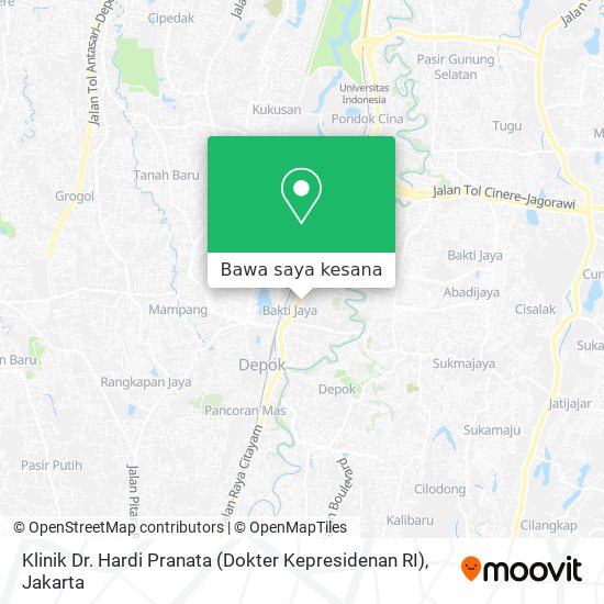 Peta Klinik Dr. Hardi Pranata (Dokter Kepresidenan RI)