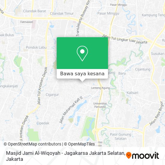 Peta Masjid Jami Al-Wiqoyah - Jagakarsa Jakarta Selatan