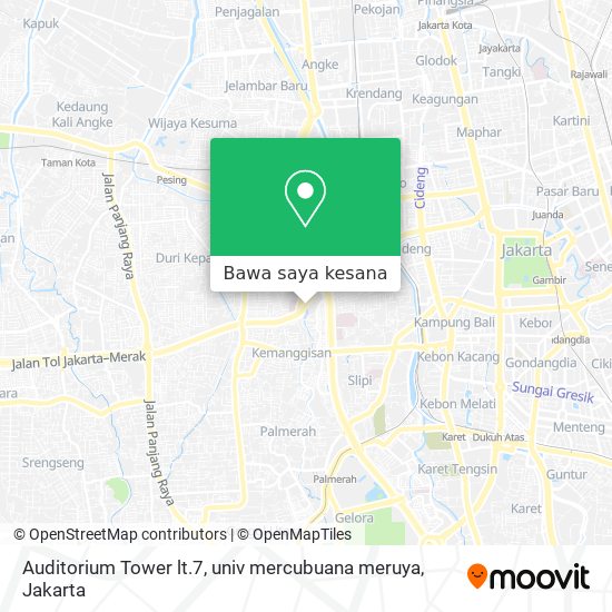 Peta Auditorium Tower lt.7, univ mercubuana meruya