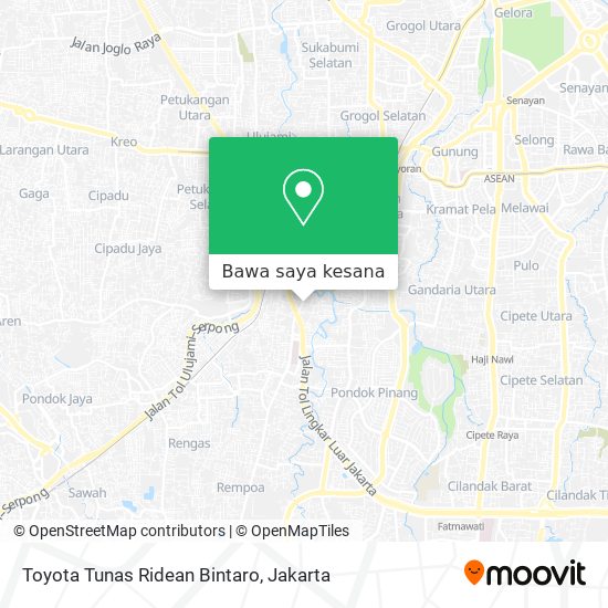 Peta Toyota Tunas Ridean Bintaro