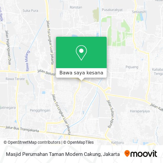 Peta Masjid Perumahan Taman Modern Cakung