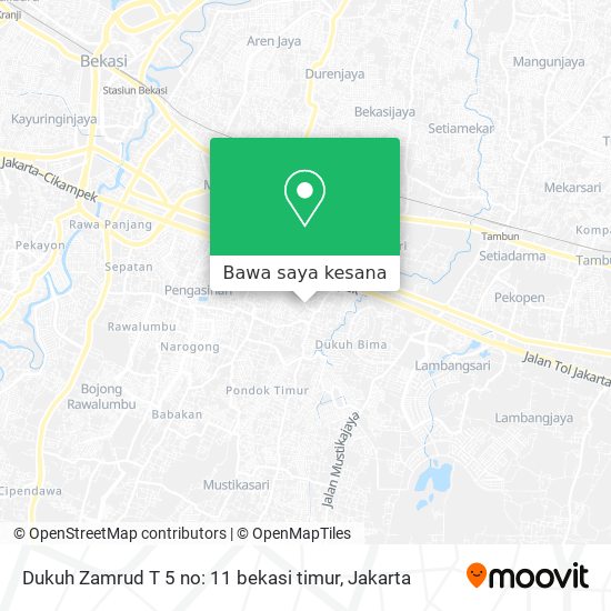 Peta Dukuh Zamrud T 5 no: 11 bekasi timur