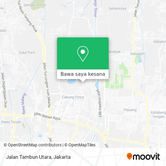 Peta Jalan Tambun Utara