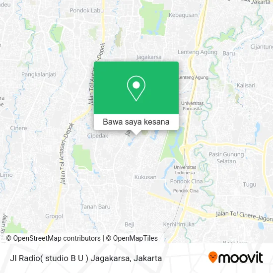 Peta Jl Radio( studio B U ) Jagakarsa