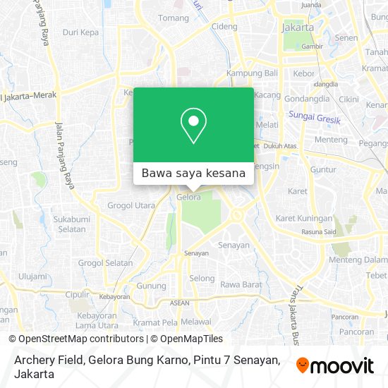 Peta Archery Field, Gelora Bung Karno, Pintu 7 Senayan