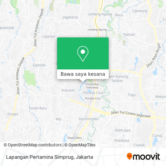 Peta Lapangan Pertamina Simprug