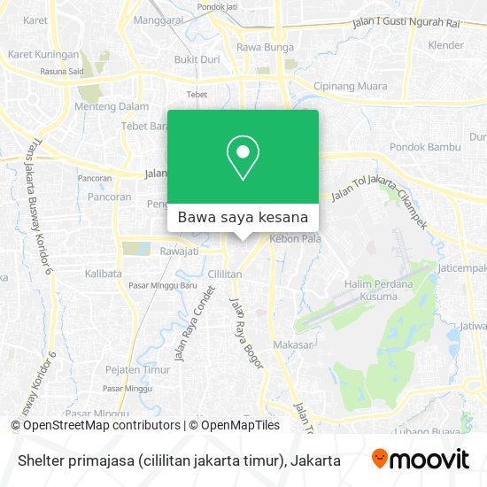 Peta Shelter primajasa (cililitan jakarta timur)