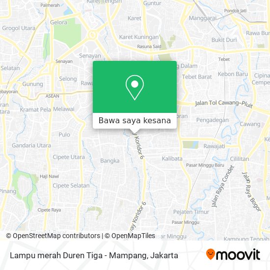 Peta Lampu merah Duren Tiga - Mampang