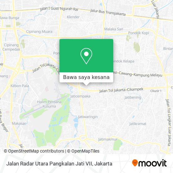 Peta Jalan Radar Utara Pangkalan Jati VII