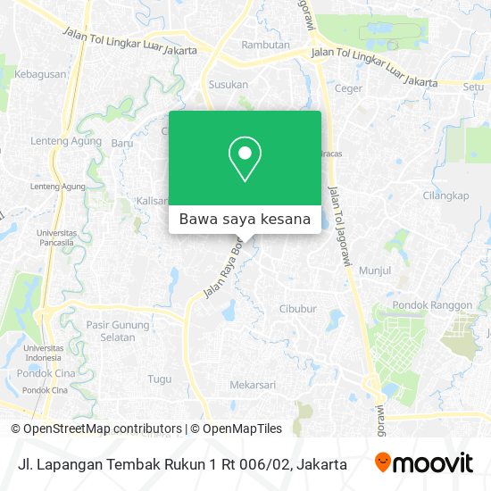 Peta Jl. Lapangan Tembak Rukun 1 Rt 006 / 02