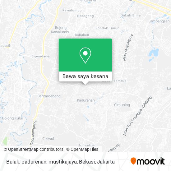 Peta Bulak, padurenan, mustikajaya, Bekasi