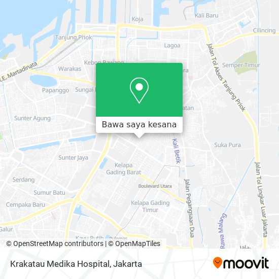 Peta Krakatau Medika Hospital