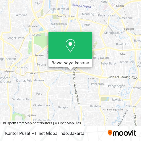 Peta Kantor Pusat PT.Inet Global indo