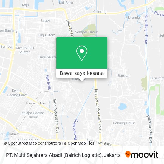 Peta PT. Multi Sejahtera Abadi (Balrich Logistic)