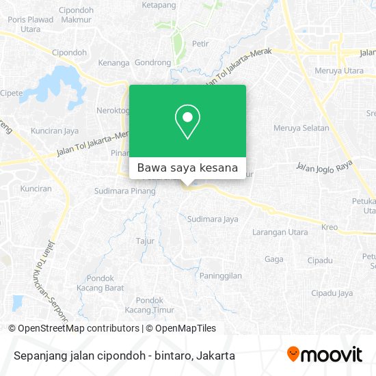 Peta Sepanjang jalan cipondoh - bintaro