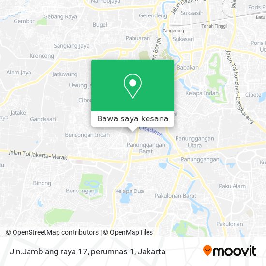 Peta Jln.Jamblang raya 17, perumnas 1