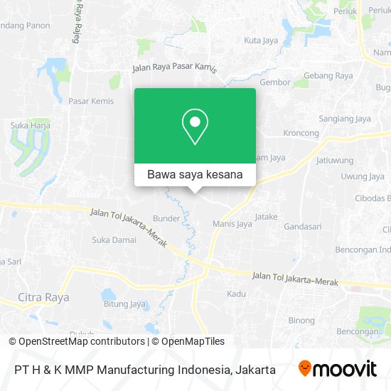 Peta PT H & K MMP Manufacturing Indonesia