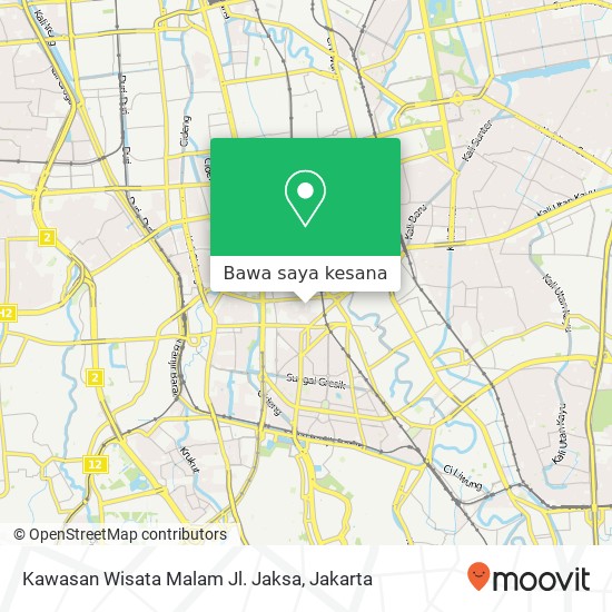 Peta Kawasan Wisata Malam Jl. Jaksa