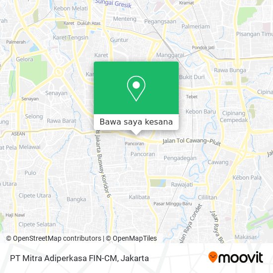 Peta PT Mitra Adiperkasa FIN-CM