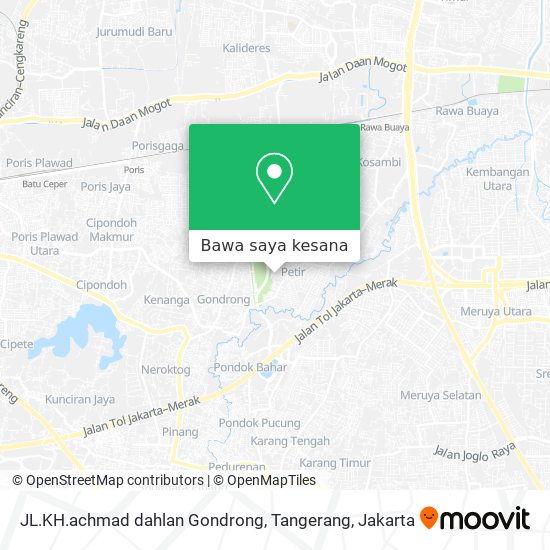 Peta JL.KH.achmad dahlan Gondrong, Tangerang