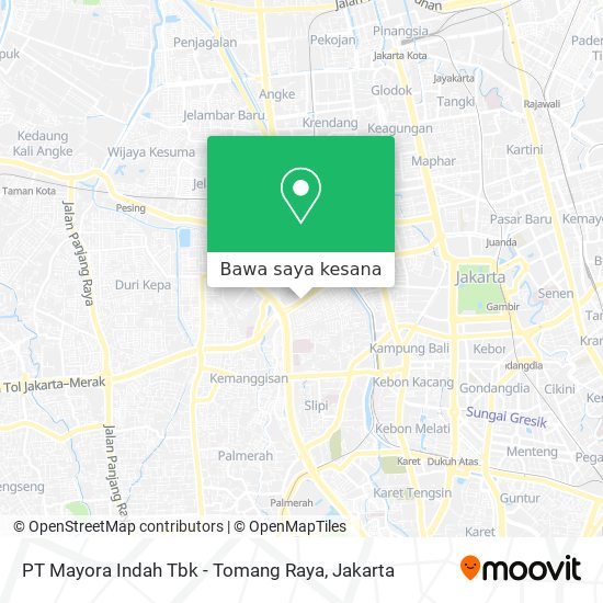 Peta PT Mayora Indah Tbk - Tomang Raya