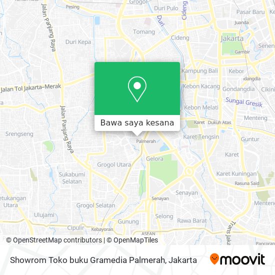 Peta Showrom Toko buku Gramedia  Palmerah