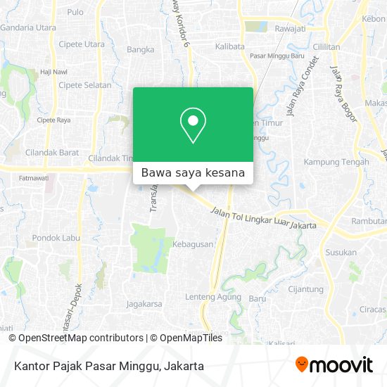 Peta Kantor Pajak Pasar Minggu