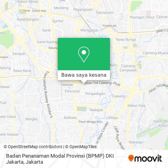 Peta Badan Penanaman Modal Provinsi (BPMP) DKI Jakarta