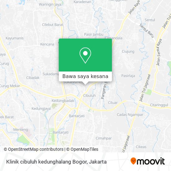 Peta Klinik cibuluh kedunghalang Bogor