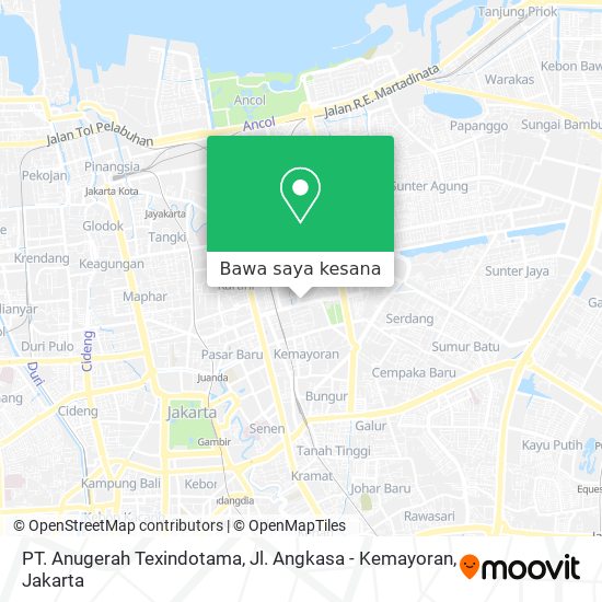 Peta PT. Anugerah Texindotama, Jl. Angkasa - Kemayoran