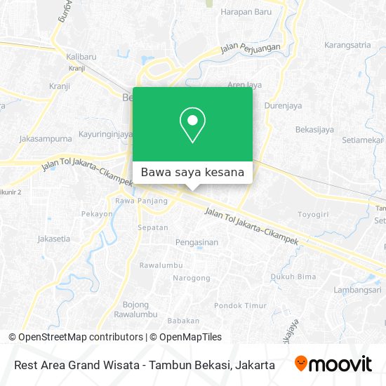 Peta Rest Area Grand Wisata - Tambun Bekasi