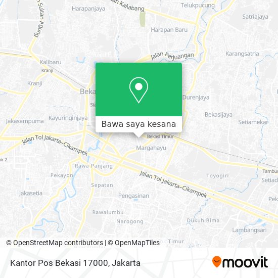 Peta Kantor Pos Bekasi 17000