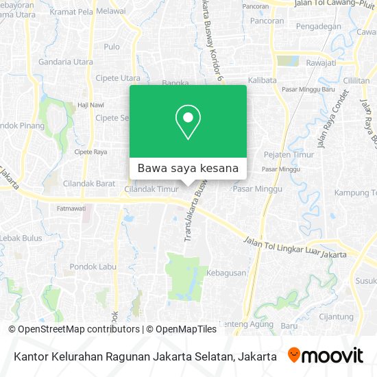 Peta Kantor Kelurahan Ragunan Jakarta Selatan