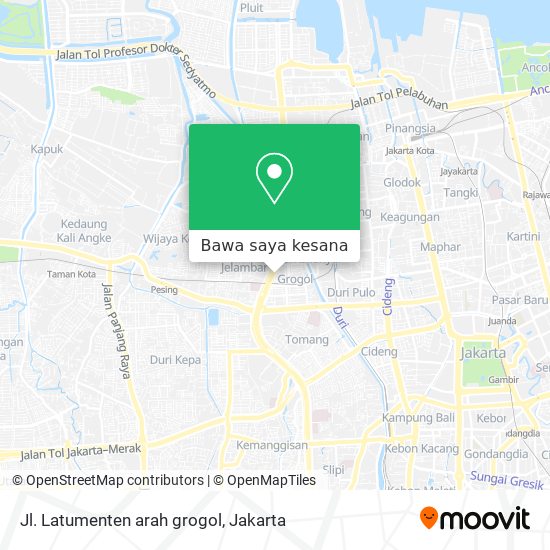 Peta Jl. Latumenten arah grogol