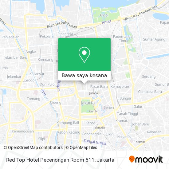 Peta Red Top Hotel Pecenongan Room 511