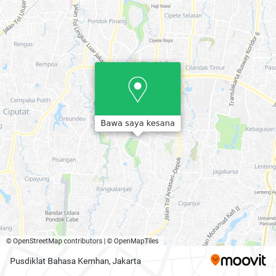 Peta Pusdiklat Bahasa Kemhan